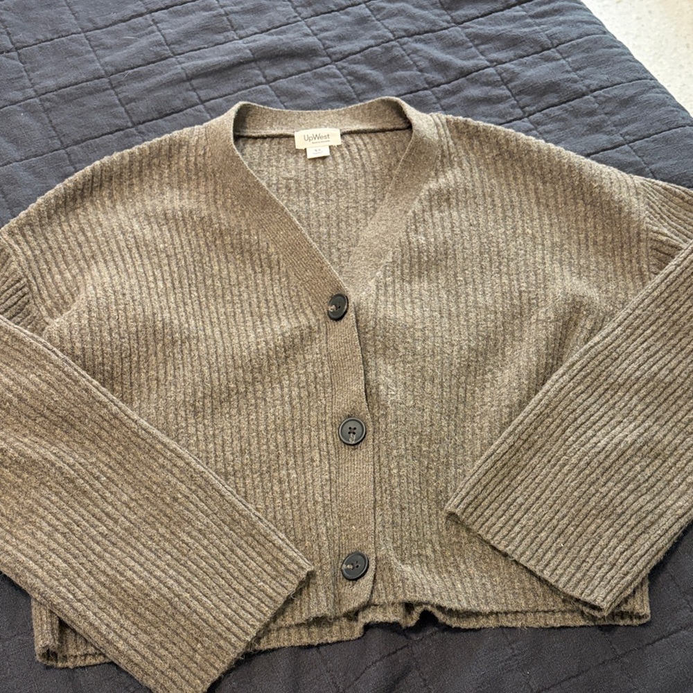 Women's Brown Cardigan Sweater